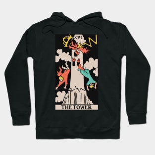 The Tower Tarot Card - Witchy Magic Hoodie
